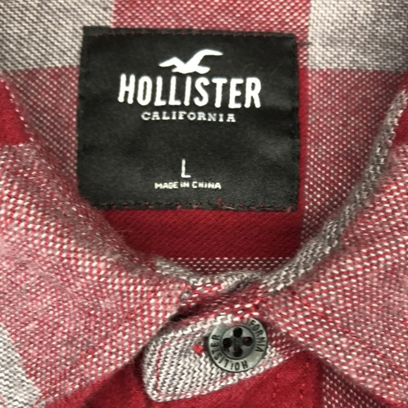 HOLLISTER MEN’S FLANNEL BUTTON DOWN PLAID SHIRT - Picture 3 of 7